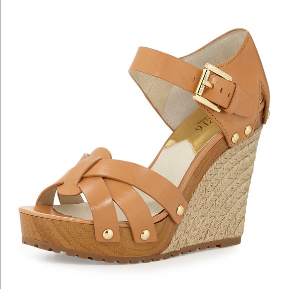 MICHAEL Michael Kors Shoes - Michael Kors Somerly Wedges in Peanut